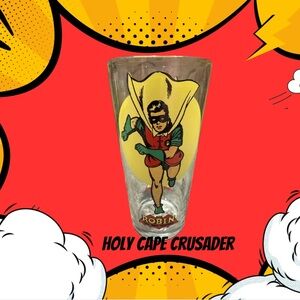 Holy Caped Crusader Robin It’s A 1976 Pepsi Series Collector Glass
